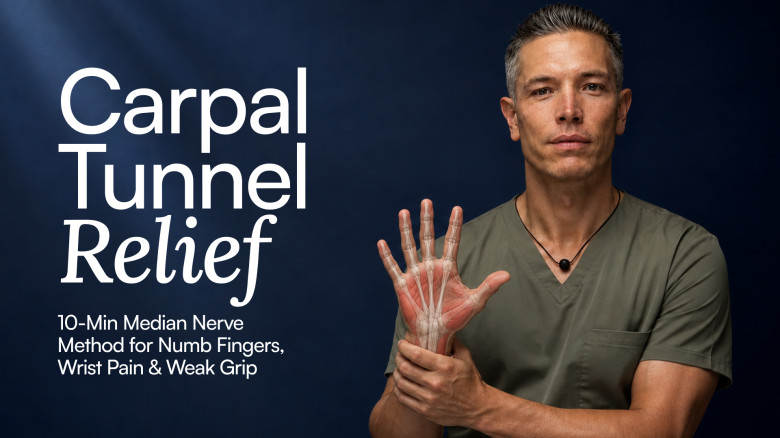 Carpal Tunnel Relief: 10-Min Median Nerve Method for Numb Fingers, Wrist Pain & Weak Grip