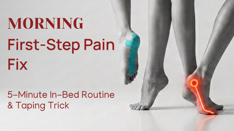 Morning First-Step Pain Fix: 5-Minute In-Bed Routine + Taping Trick
