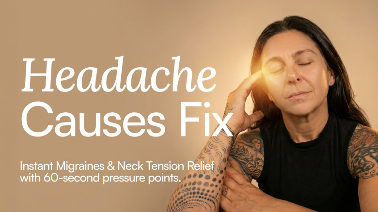 Headache Causes Fix: Stop Migraines, Relieve Neck Tension & Restart Your Nervous System with Targeted Pressure Points in just minutes