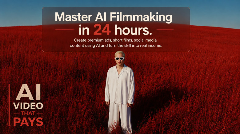 AI VIDEO THAT PAYS: Master AI Filmmaking in 24 hours. Create premium ads, short films, social media content using AI and turn the skill into real income.