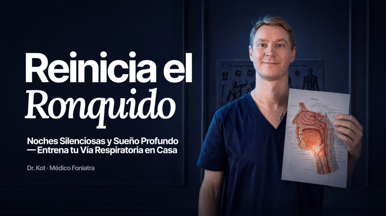 Restablecer ronquidos: Noches más silenciosas y sueño más profundo — Entrenamiento de los músculos de las vías respiratorias en casa